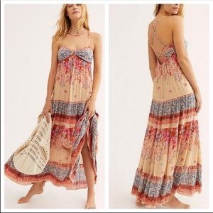 Free People maxi gauze bohemian dress